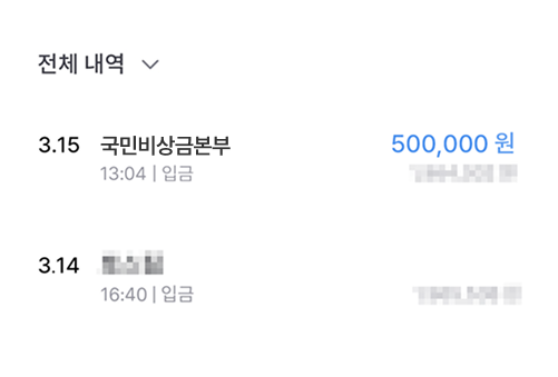 비상금 금액 마감